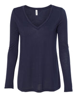 Bella + Canvas 8855 Women's Flowy Long Sleeve V-Neck Tee