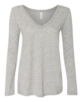 Bella + Canvas 8855 Women's Flowy Long Sleeve V-Neck Tee