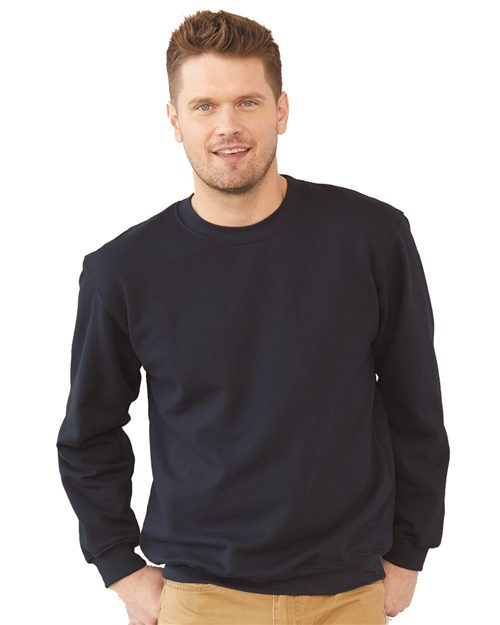 Bayside USA-Made Crewneck Sweatshirt - Black - Bayside 1102 Bayside