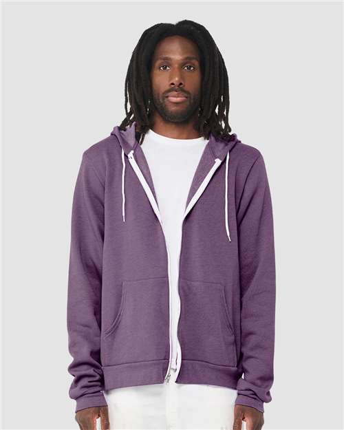 Bella + Canvas 3739 Unisex Sponge Fleece Full-Zip Hoodie Sweatshirt