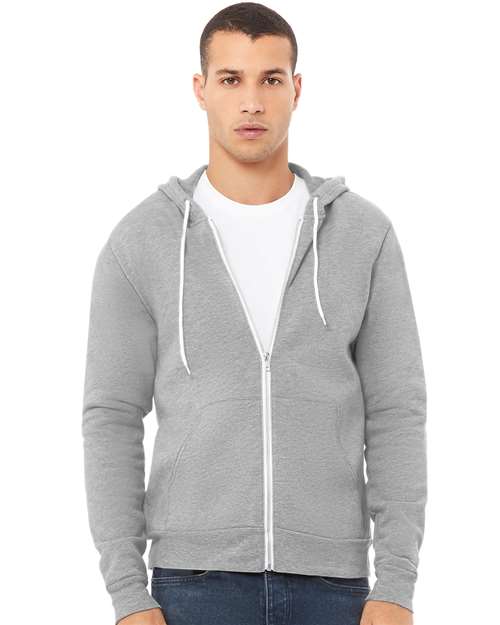 Bella + Canvas 3739 Unisex Sponge Fleece Full-Zip Hoodie Sweatshirt