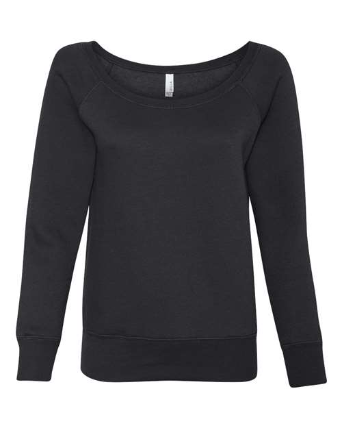 BELLA + CANVAS Women’s Sponge Fleece Wide Neck Sweatshirt - BELLA + CANVAS 7501 BELLA + CANVAS Black S