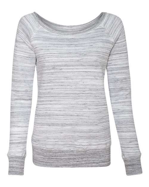 BELLA + CANVAS Women’s Sponge Fleece Wide Neck Sweatshirt - BELLA + CANVAS 7501 BELLA + CANVAS Light Grey Marble S