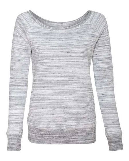 BELLA + CANVAS Women’s Sponge Fleece Wide Neck Sweatshirt - BELLA + CANVAS 7501 BELLA + CANVAS Light Grey Marble S