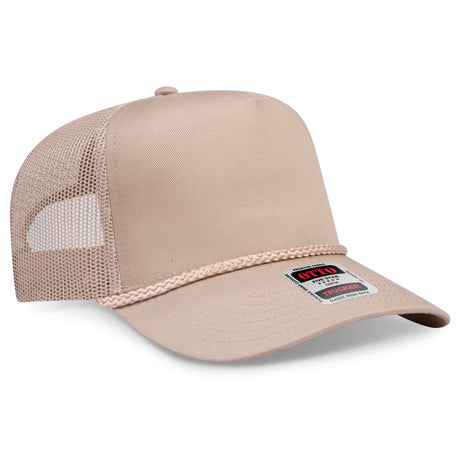 OTTO CAP 5 Panel Mid Profile Mesh Back Trucker Hat OTTO 39-071