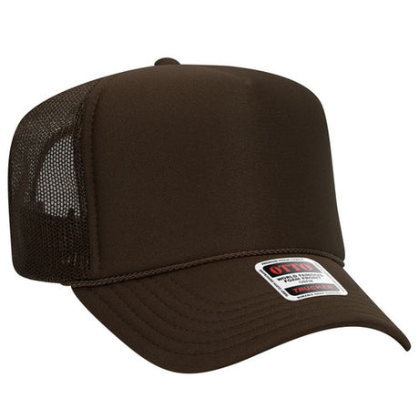 OTTO CAP 5 Panel High Crown Mesh Back Trucker Hat OTTO 39-165