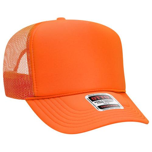 OTTO CAP 5 Panel High Crown Mesh Back Foam Trucker Hat 39-165