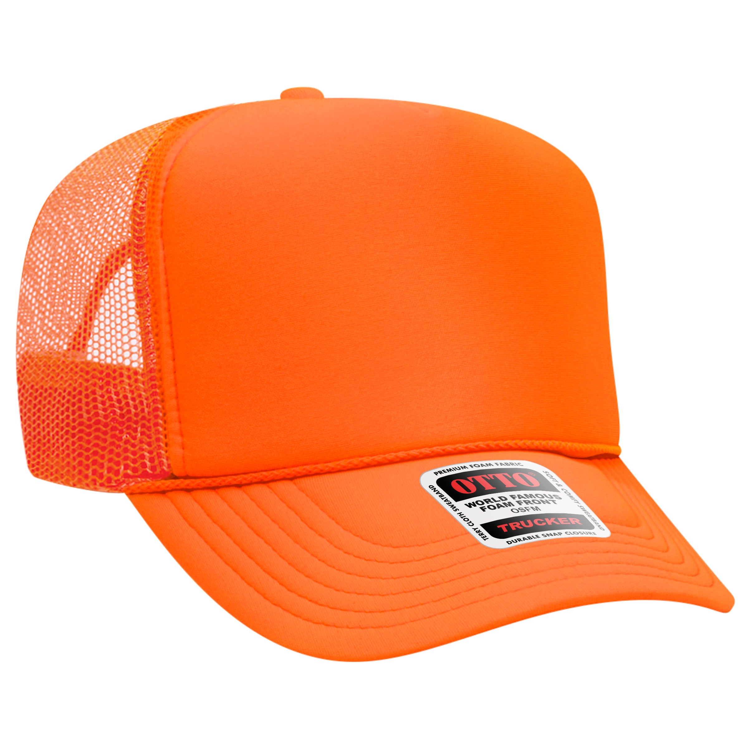 OTTO CAP 5 Panel High Crown Mesh Back Trucker Hat - OTTO Otto Cap