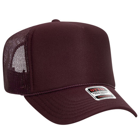 OTTO CAP 5 Panel High Crown Mesh Back Trucker Hat OTTO 39-165