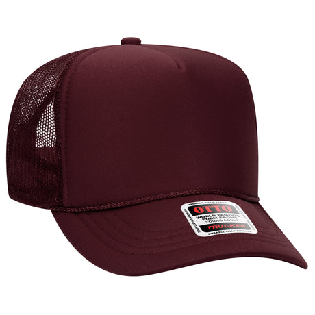 OTTO CAP 5 Panel High Crown Mesh Back Trucker Hat OTTO 39-165