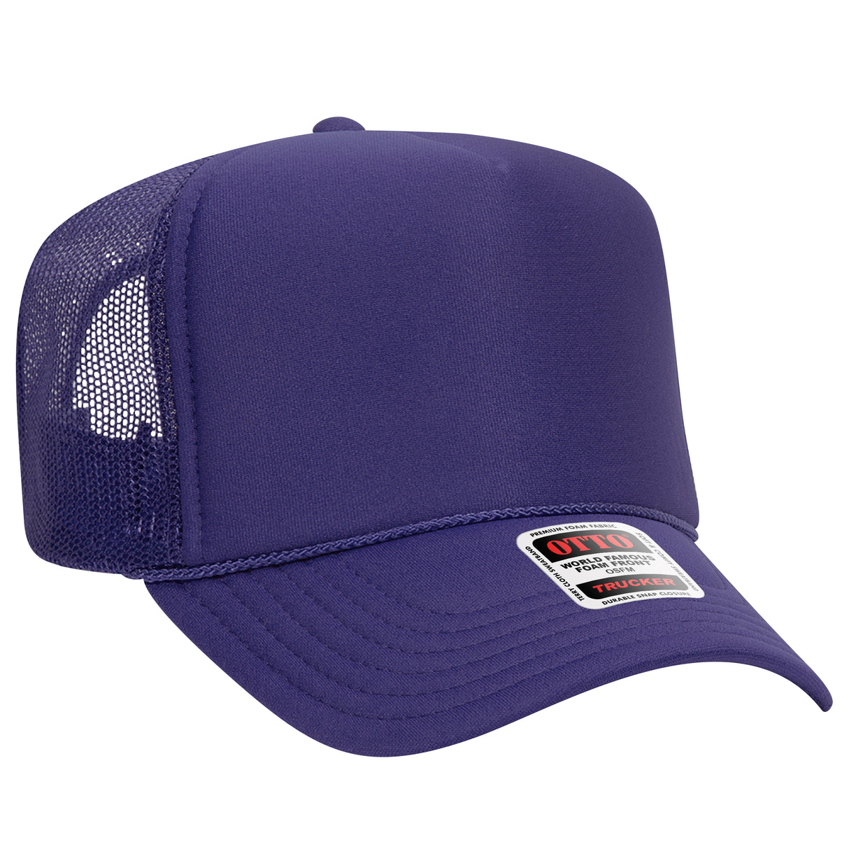 OTTO CAP 5 Panel High Crown Mesh Back Trucker Hat OTTO 39-165