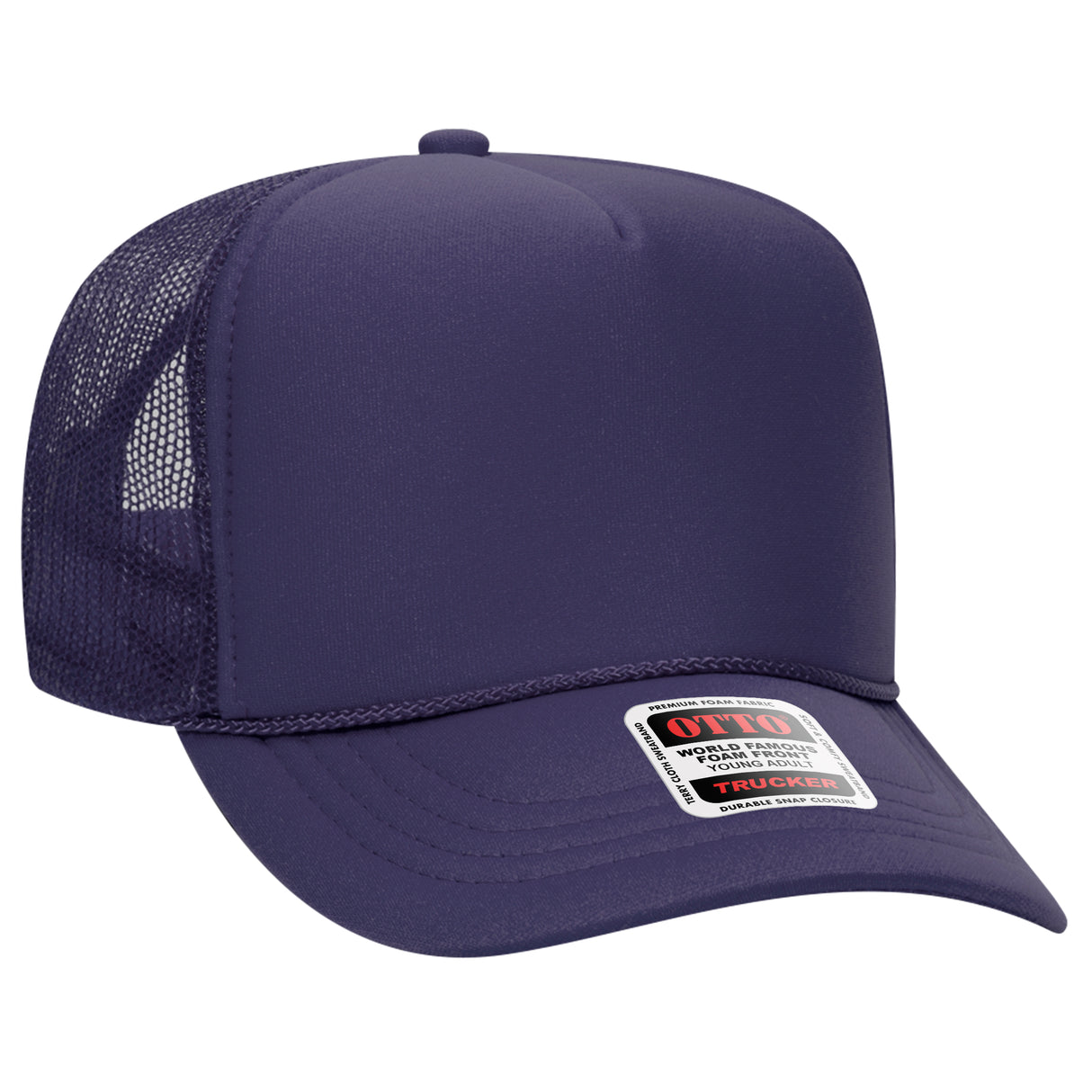 OTTO CAP 5 Panel High Crown Mesh Back Trucker Hat OTTO 39-165