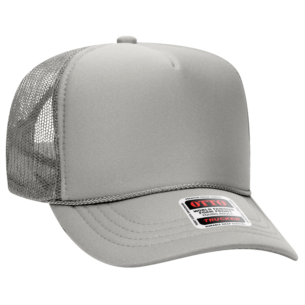 OTTO CAP 5 Panel High Crown Mesh Back Trucker Hat OTTO 39-165