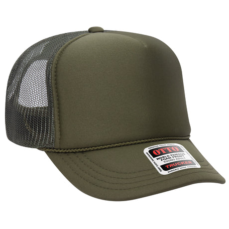 OTTO CAP 5 Panel High Crown Mesh Back Trucker Hat OTTO 39-165