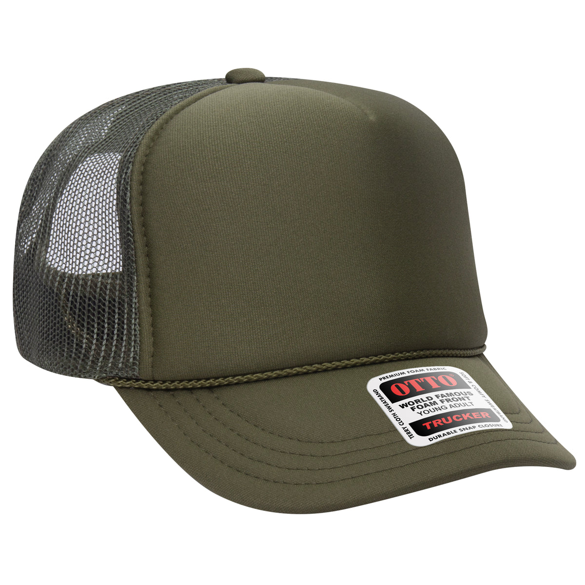 OTTO CAP® 5 Panel High Crown Mesh Back Trucker Hat OTTO 39-165