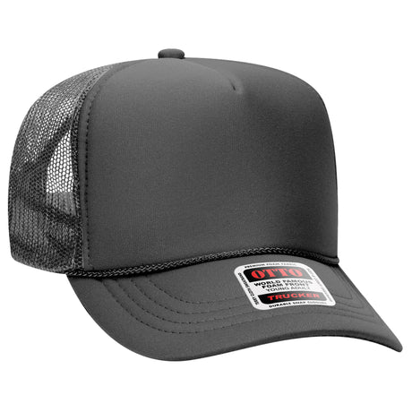 OTTO CAP 5 Panel High Crown Mesh Back Trucker Hat OTTO 39-165