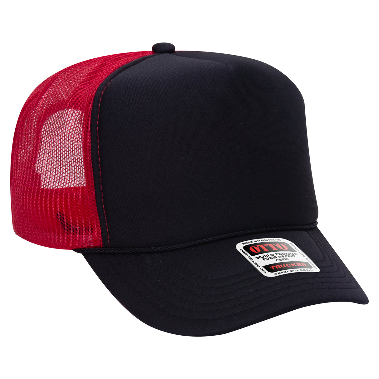 OTTO CAP 5 Panel High Crown Mesh Back Trucker Hat OTTO 39-165