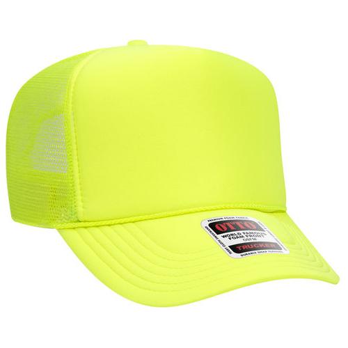 OTTO CAP 5 Panel High Crown Mesh Back Foam Trucker Hat 39-165