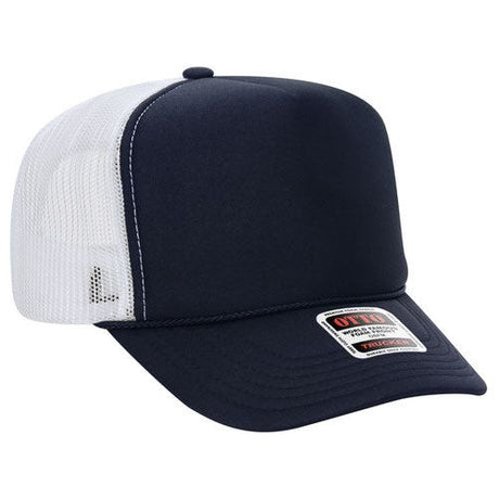 OTTO CAP 5 Panel High Crown Mesh Back Foam Trucker Hat 39-165