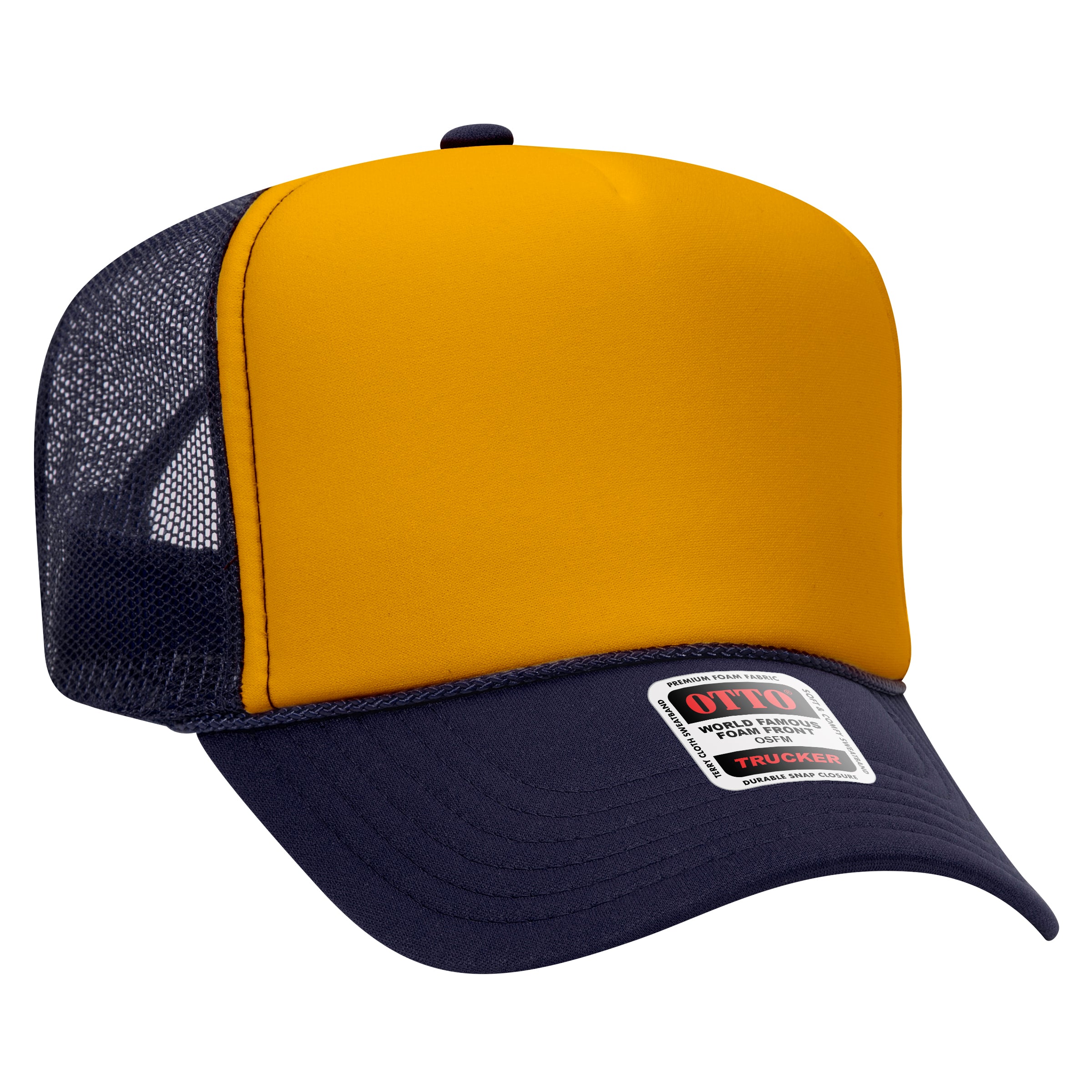 OTTO CAP 5 Panel High Crown Mesh Back Trucker Hat - OTTO Otto Cap