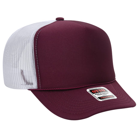 OTTO CAP 5 Panel High Crown Mesh Back Trucker Hat OTTO 39-165