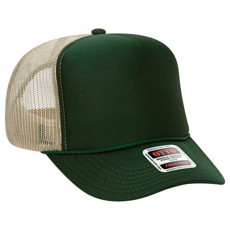 OTTO CAP 5 Panel High Crown Mesh Back Trucker Hat OTTO 39-165