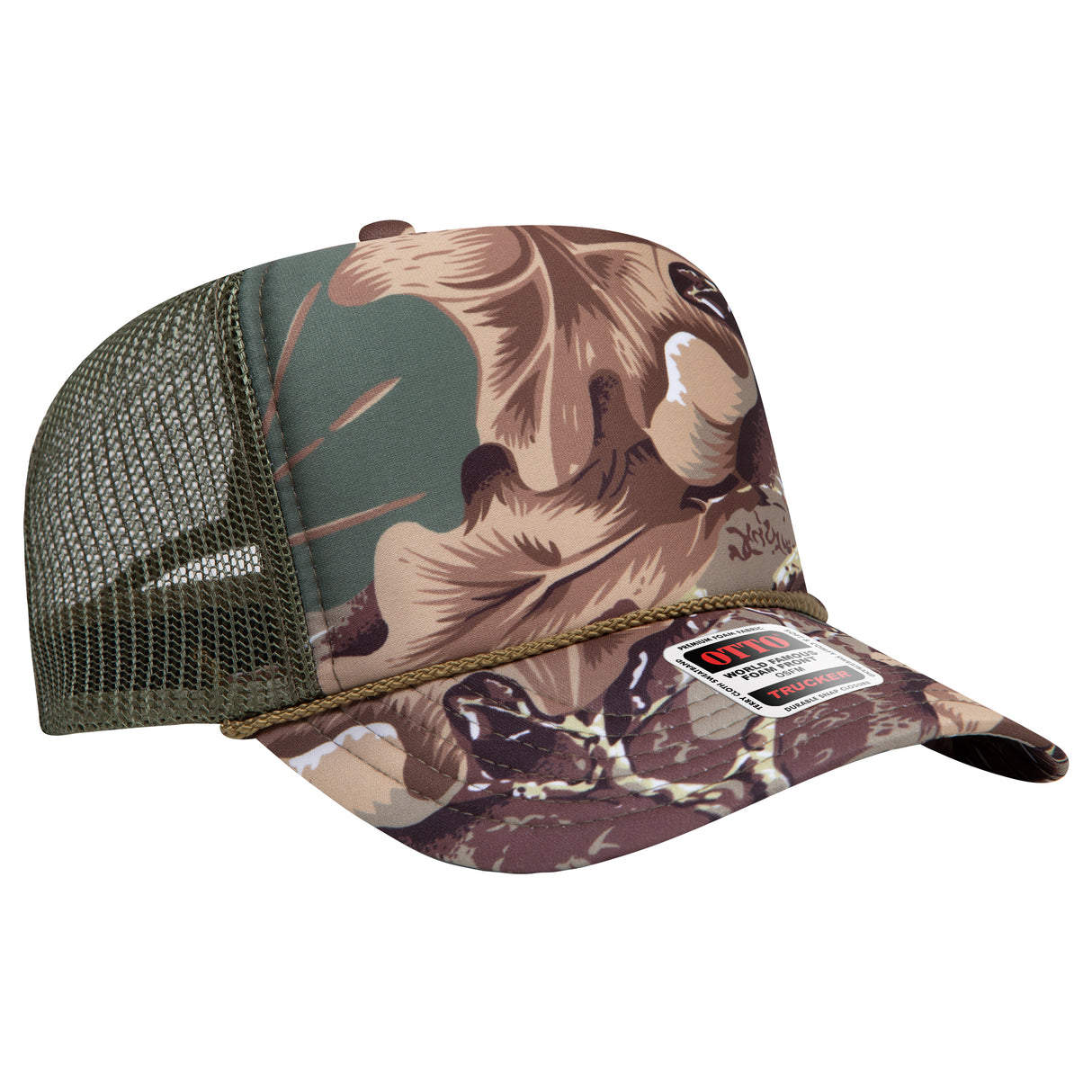 OTTO CAP® 5 Panel High Crown Mesh Back Trucker Hat OTTO 39-165