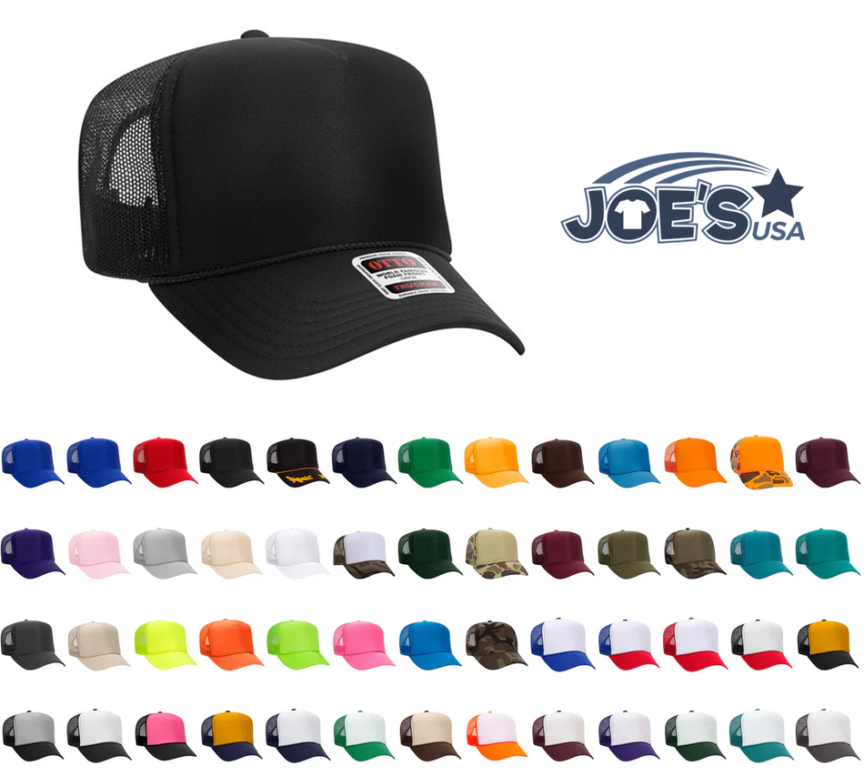 Premium High Profile Foam Trucker Hat Caps Joe's USA