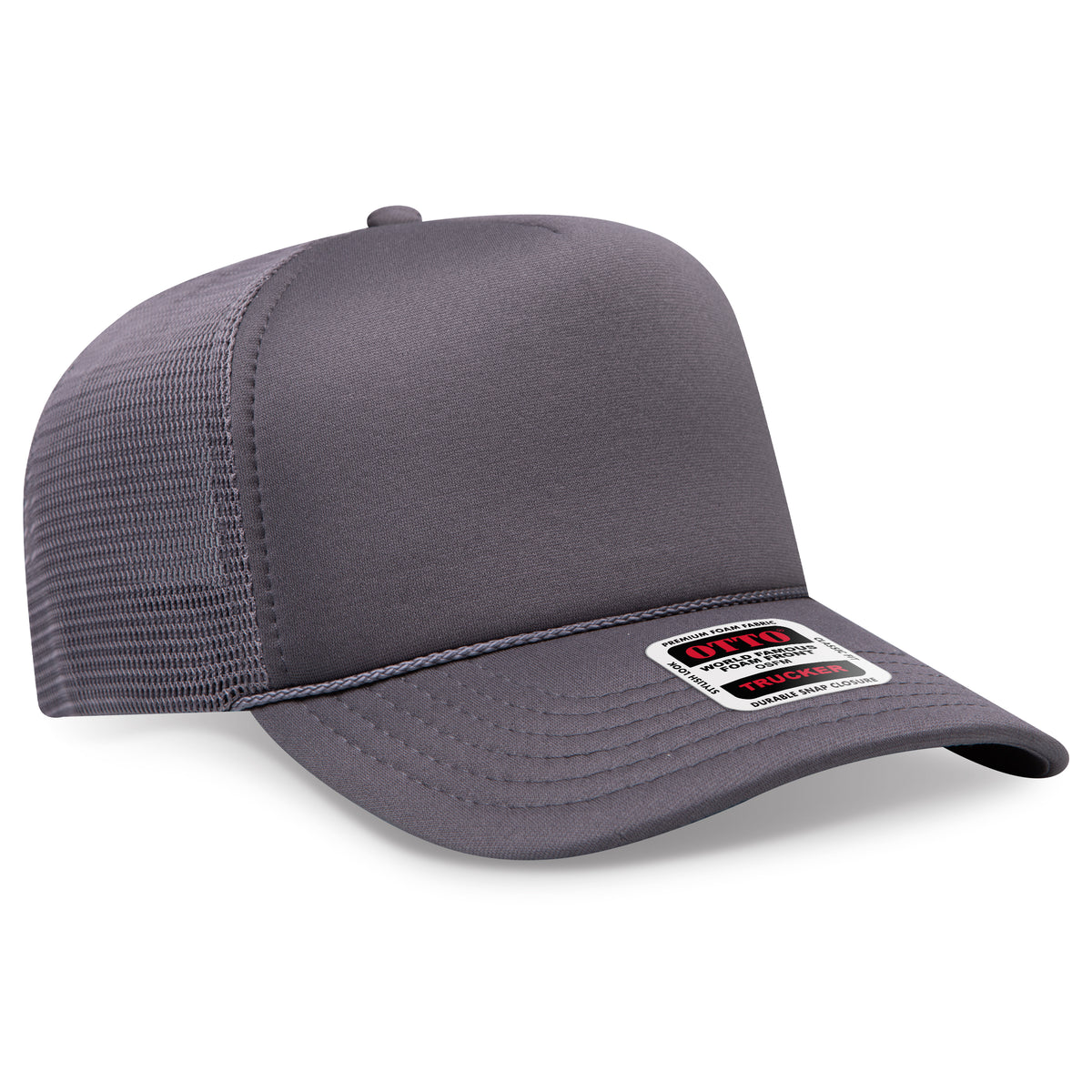 OTTO CAP® OTTO COMFY FIT® 5 Panel High Crown Mesh Back Trucker Hat OTTO 39-167