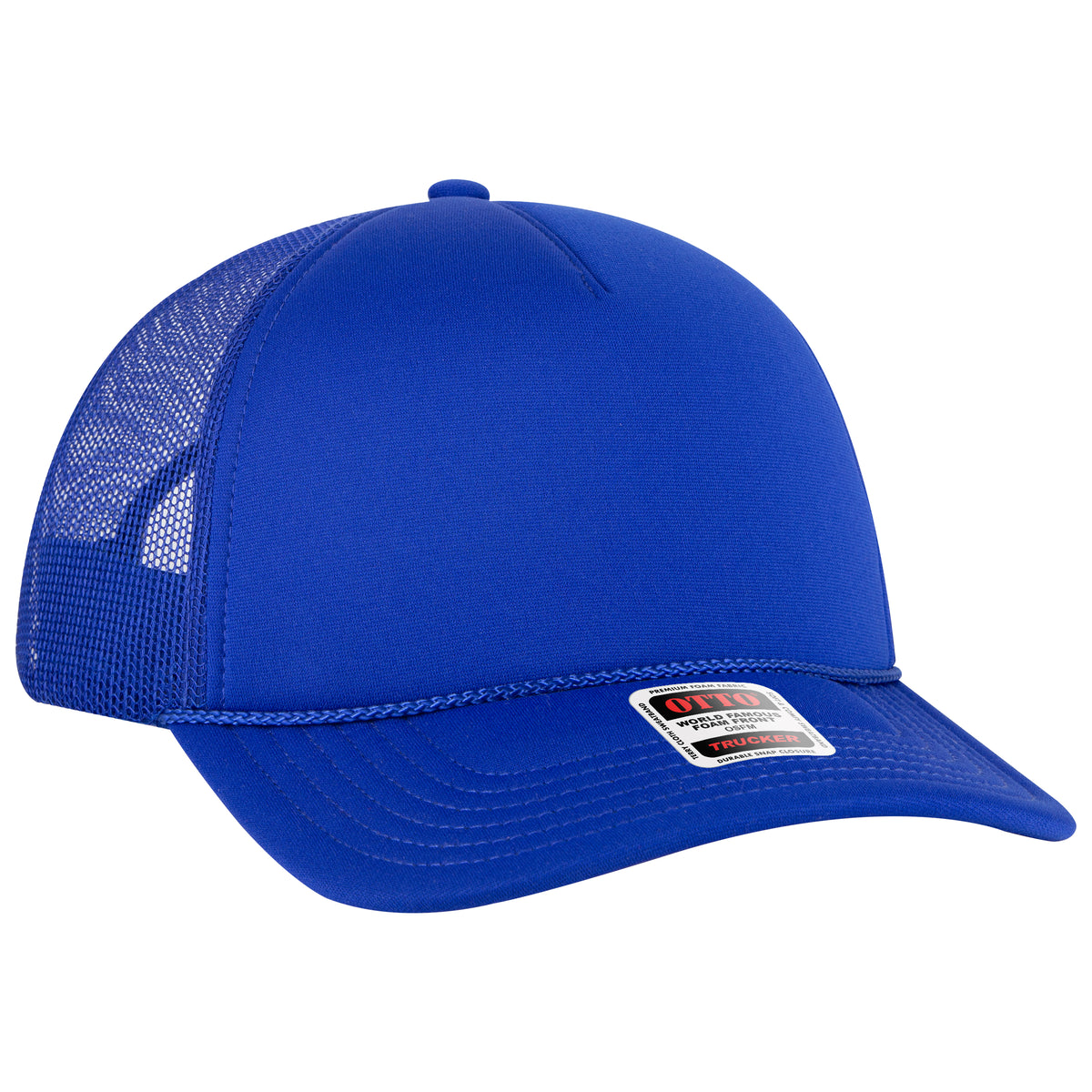 OTTO CAP 5 Panel Low Profile Mesh Back Trucker Hat OTTO 39102-1 Otto Cap 001 - Royal OSFM - Adult