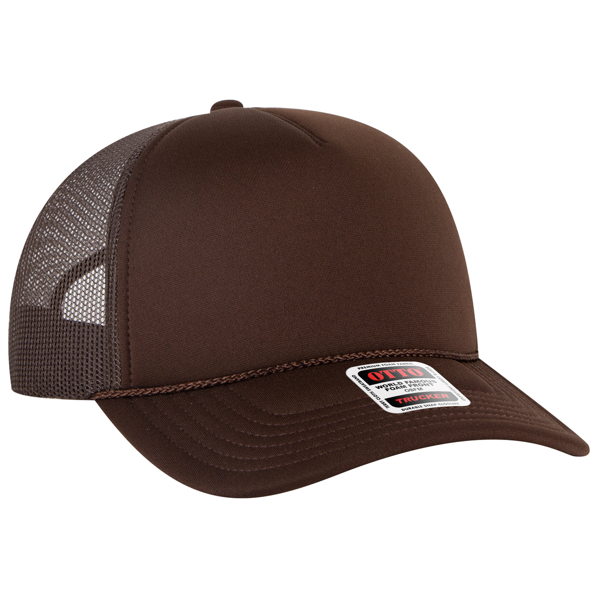 OTTO CAP 5 Panel Low Profile Mesh Back Trucker Hat OTTO 39102-1 Otto Cap 007 - Brown OSFM - Adult