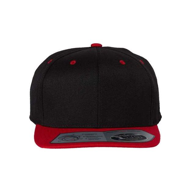 Flexfit 110® Snapback Cap - Flexfit 110F Flexfit Black/ Red Adjustable