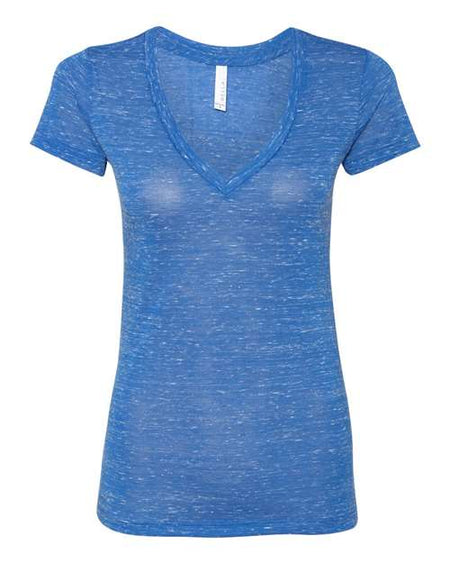 BELLA + CANVAS Women’s Jersey Deep V-Neck Tee - BELLA + CANVAS 6035 BELLA + CANVAS True Royal Marble S