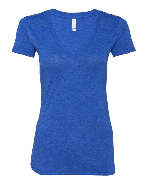 BELLA + CANVAS Women’s Triblend Deep V-Neck Tee - BELLA + CANVAS 8435 BELLA + CANVAS True Royal Triblend L