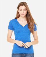 Bella + Canvas 8435 Women’s Triblend Deep V-Neck Tee