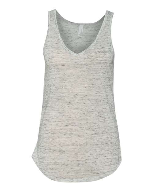 BELLA + CANVAS Women's Flowy V-Neck Tank - BELLA + CANVAS 8805 BELLA + CANVAS White Marble 2XL