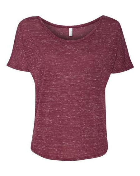 BELLA + CANVAS Women’s Slouchy Tee - BELLA + CANVAS 8816 BELLA + CANVAS Maroon Marble S