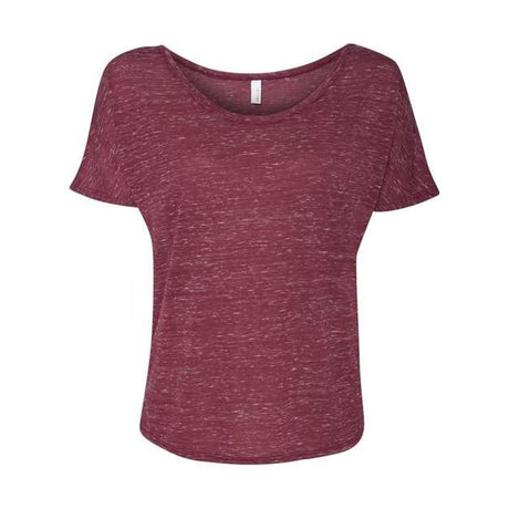 BELLA + CANVAS Women’s Slouchy Tee - BELLA + CANVAS 8816 BELLA + CANVAS Maroon Marble S