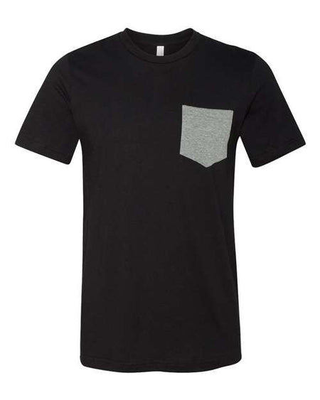 BELLA + CANVAS Jersey Pocket Tee - BELLA + CANVAS 3021 BELLA + CANVAS Black/ Deep Heather S