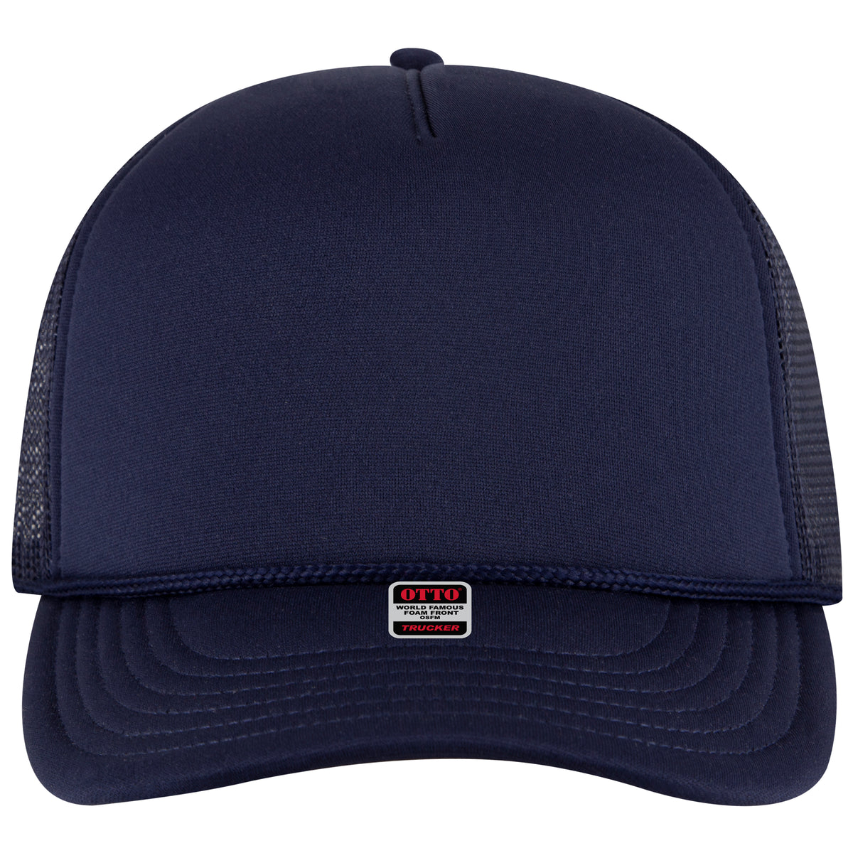 OTTO CAP 5 Panel Pro Style Mesh Back Trucker Hat OTTO 39950-2 Otto Cap 004 - Navy OSFM - Adult