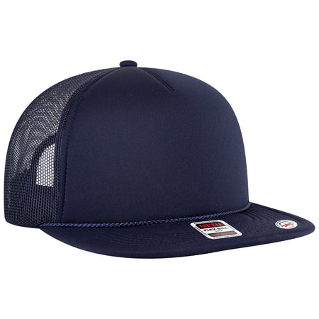 OTTO CAP "OTTO SNAP" 5 Panel Pro Style Mesh Back Trucker Snapback Hat OTTO 3995015-1 Otto Cap 004 - Navy OSFM - Adult