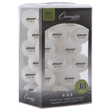 Champion Sports 3-STAR TOURNAMENT TABLE TENNIS BALLS WHITE, PACK OF 6