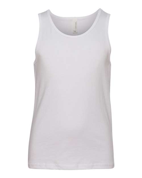 BELLA + CANVAS Youth Jersey Tank - BELLA + CANVAS 3480Y BELLA + CANVAS White S