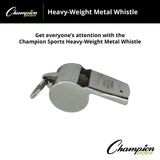 Champion Sports HEAVY-WEIGHT METAL WHISTLE