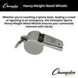 Champion Sports HEAVY-WEIGHT METAL WHISTLE