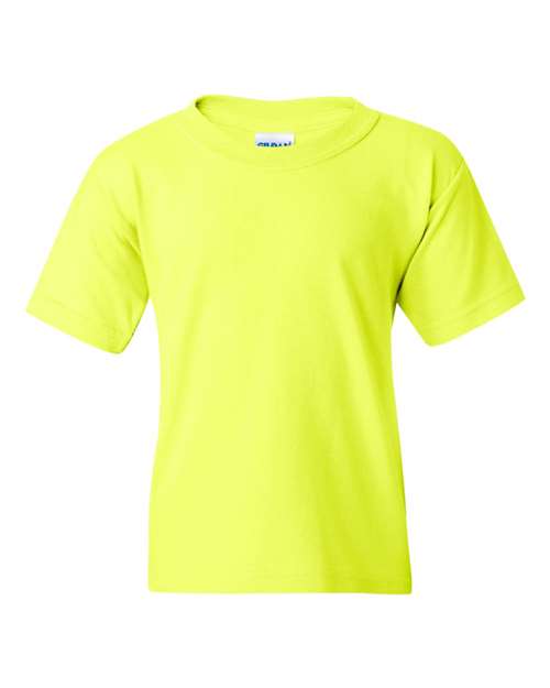 Gildan Heavy Cotton™ Youth T-Shirt - Safety Green - Gildan 5000B Gildan Safety Green XS