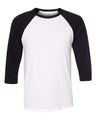 Bella + Canvas 3200 Unisex Three-Quarter Sleeve Baseball Tee