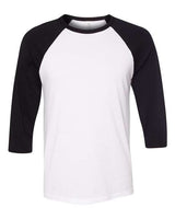 Bella + Canvas 3200 Unisex Three-Quarter Sleeve Baseball Tee