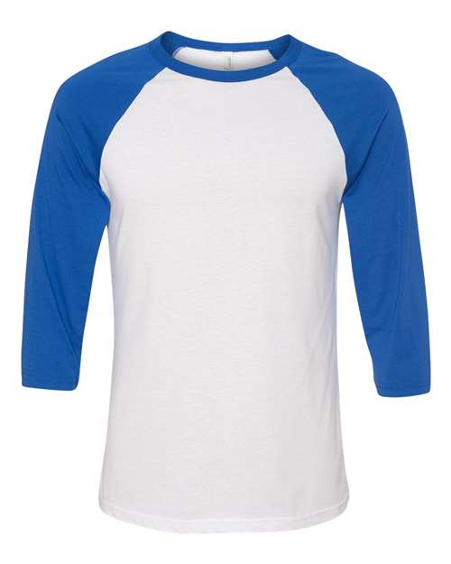 BELLA + CANVAS Unisex Three-Quarter Sleeve Baseball Tee - BELLA + CANVAS 3200