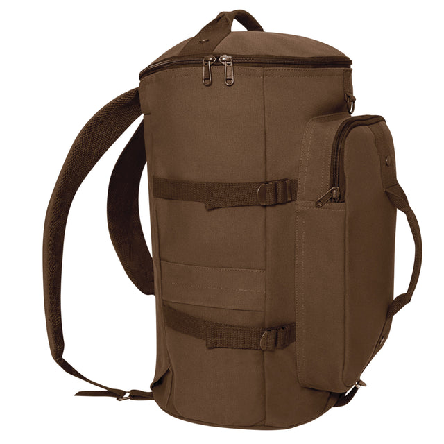 Rothco Convertible Canvas Duffle / Backpack - 19 Inches Brown